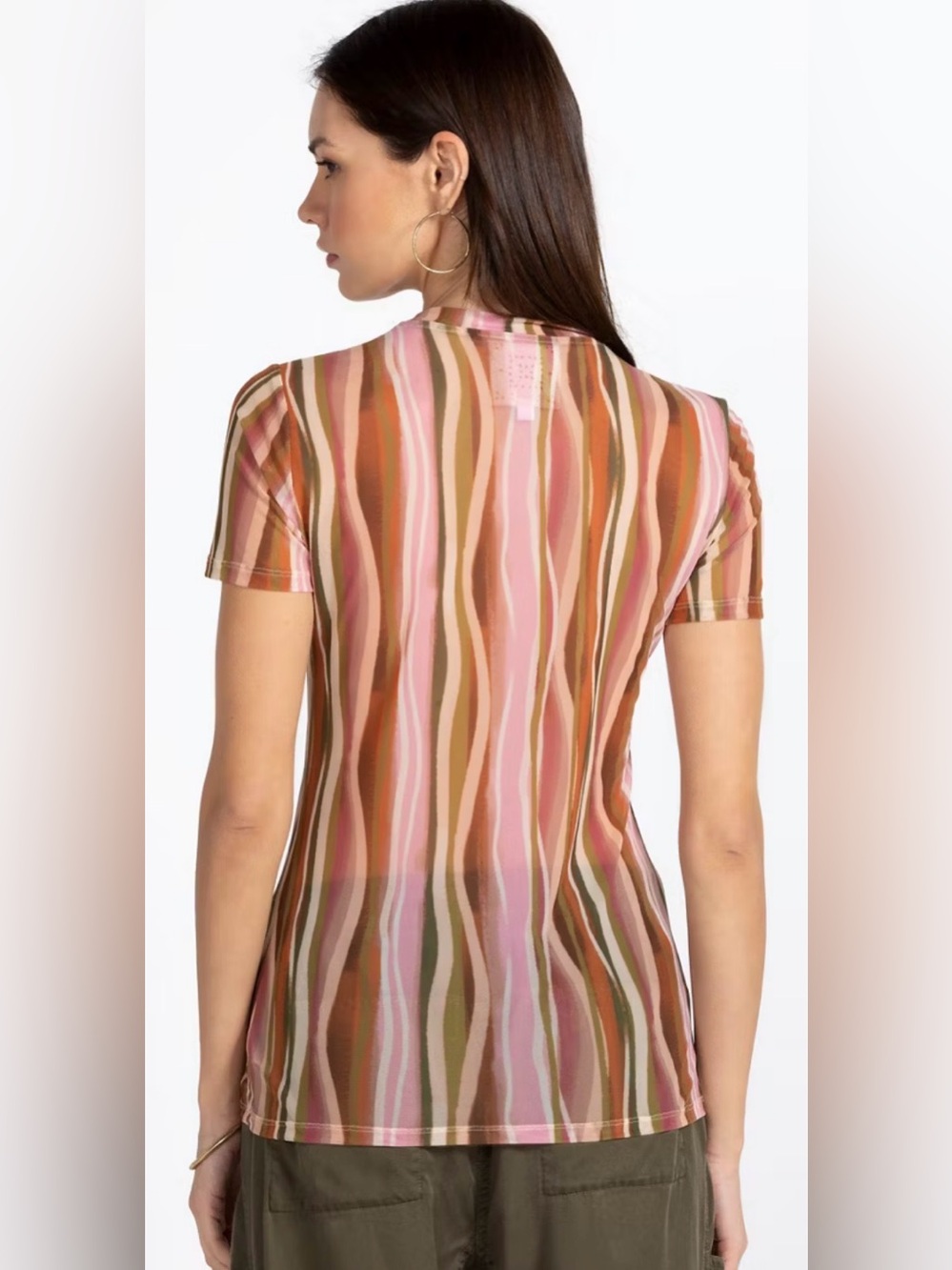 Johnny Was Jade $98 P2P 19-20” 2023 Eleanor Sheer Mesh Top Saturn’s Rings L - Picture 3 of 10